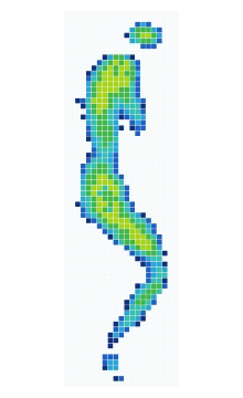 Cell-grid pressure distribution recorded while side sleeping on the IKEA Vagstranda