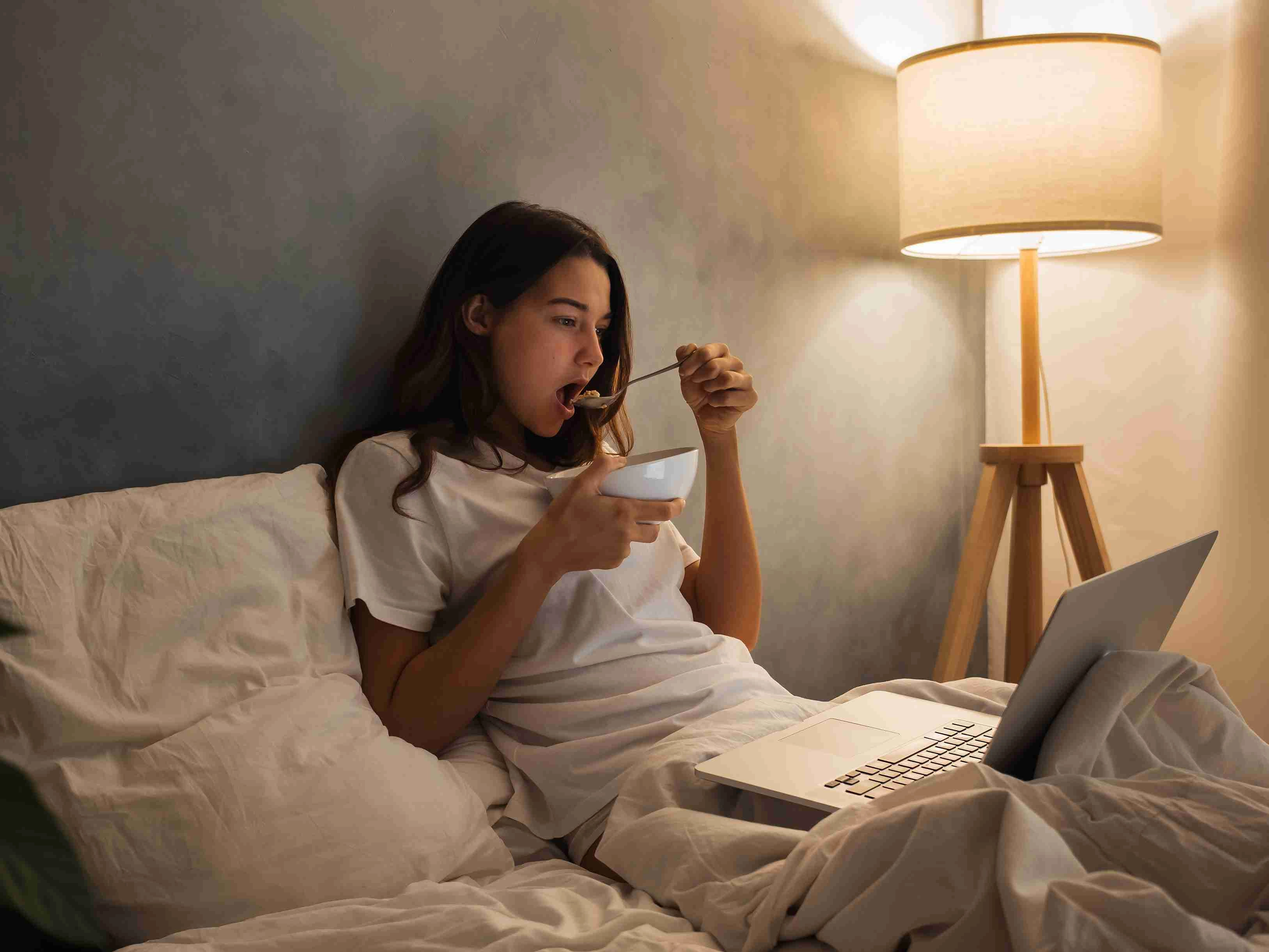 Woman Relaxing in Bed