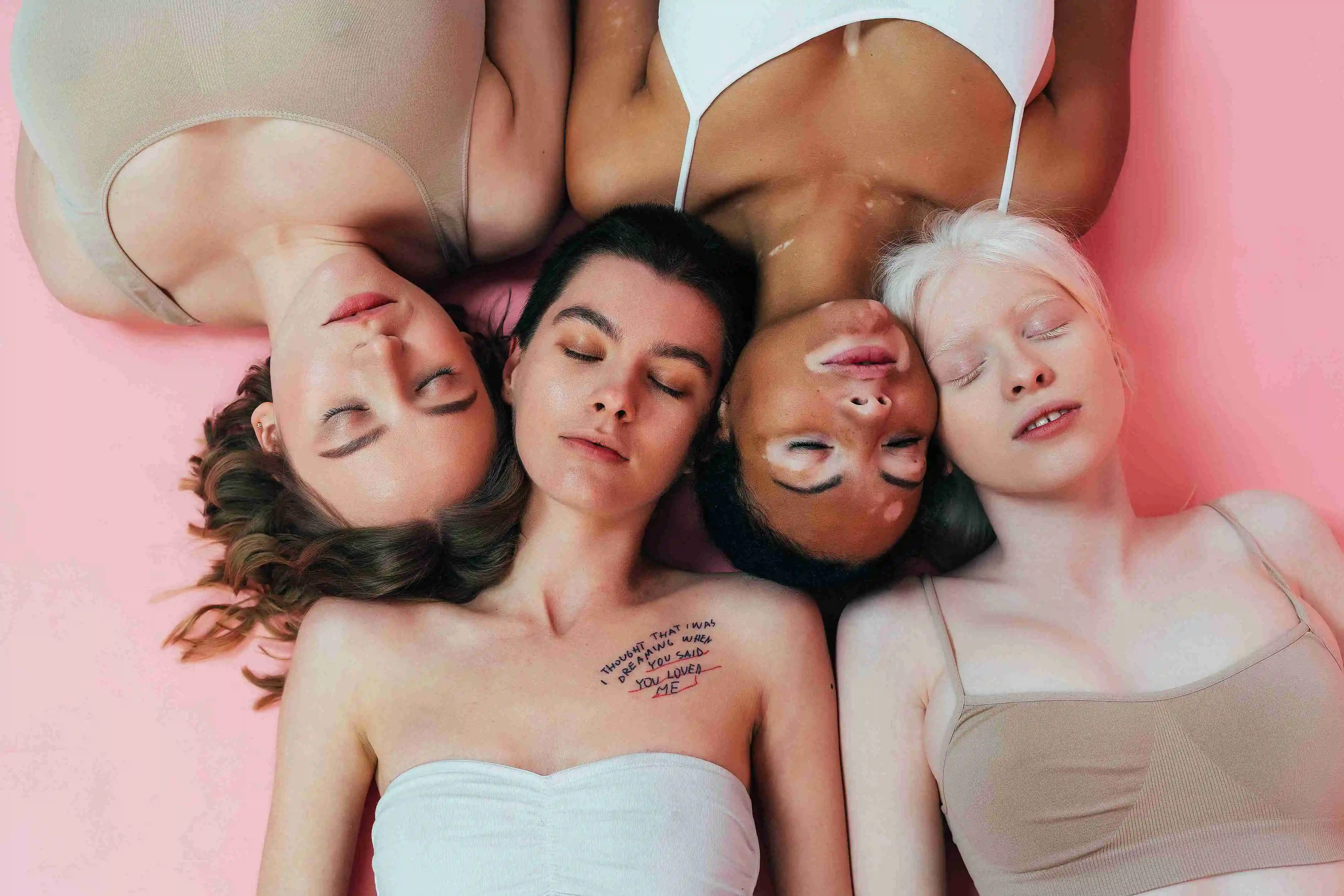 Group of women sleeping and dreaming